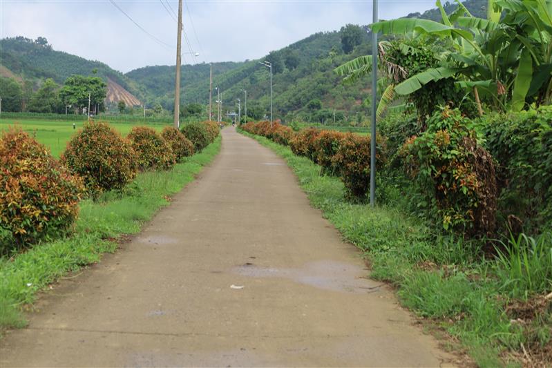 Hạ tầng giao thông trên địa bàn huyện ngày càng khang trang, sạch đẹp phục vụ tốt cho việc đi lại, vận chuyển hàng hóa của Nhân dân