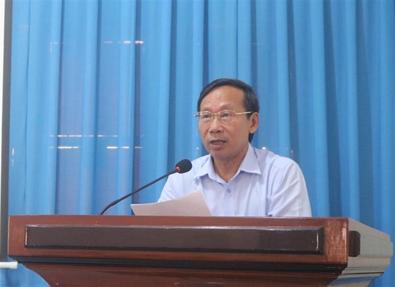 Đồng chí Phạm Tiến Lực – UVBTV, Chủ nhiệm Ủy ban Kiểm tra Huyện ủy, kết luận hội nghị