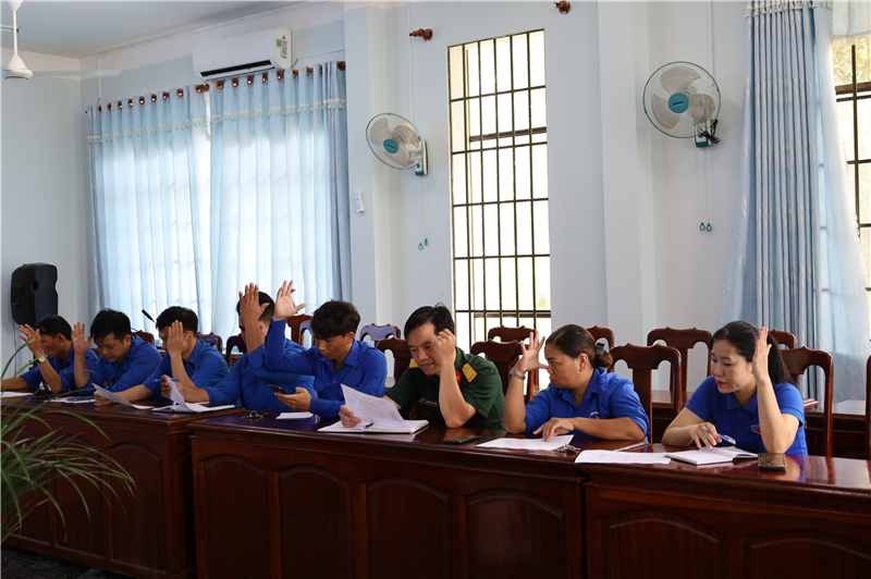 Biểu quyết hiệp thương cử bổ sung Ủy viên Ủy ban Hội LHTN Việt Nam huyện